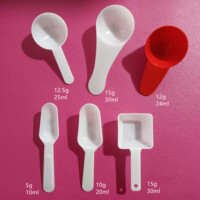 Cuillères à mesurer en plastique de qualité alimentaire Cuillère à thé Cuillères à café pour grains de café Épices protéinées