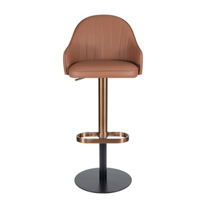Tabouret de bar pivotant de luxe en gros, chaise de bar réglable en hauteur en <span class=keywords><strong>cuir</strong></span> PU pour café, hôtel, comptoir de bar - Product Image 1