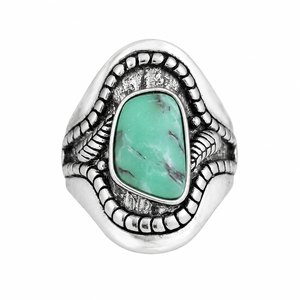 Anello Vintage con Design a Foglia per Donne, Anello Creativo Stile Marmo, Accessorio Retro per Dito - Product Image 2