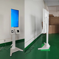 Kiosque de commande automatique sur pied de 21,5 pouces avec écran LCD, terminal de paiement, scanner QR et caméra pour les restaurants de restauration rapide et les magasins de boissons