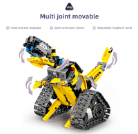 Robot Wall-E 3 en 1 con Control por Aplicación y Bloques de Construcción de Dinosaurios Mecánicos, Control Dual, Control Remoto 2.4G, Juguete Educativo STEM DIY