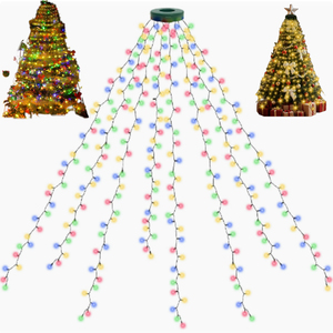 Filet lumineux <span class=keywords><strong>LED</strong></span> pour <span class=keywords><strong>sapin</strong></span> de Noël, 400/280 <span class=keywords><strong>LED</strong></span> multicolores blanc chaud, 8 brins de 2 m, installation facile, éclairage pour <span class=keywords><strong>sapin</strong></span> de Noël - Product Image 1