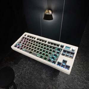 Clavier mécanique RGB LED personnalisable à 87 touches, jeu e-sport, interface USB, boîtier en alliage d'aluminium, rétroéclairage tri-mode pour ordinateur de bureau - Product Image 3