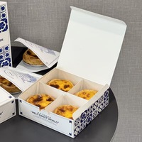 Boîtes en papier alimentaire pour le thé de l'après-midi blanc personnalisé Boîte d'emballage à emporter pour tarte aux oeufs repas gaufres Cadeaux Petit Four au chocolat personnalisés avec logo