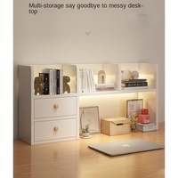 Nouvelle étagère de rangement de bureau moderne en PVC, bibliothèque de bureau minimaliste, organisateur de bureau vertical multi-niveaux, bibliothèque de poste de travail