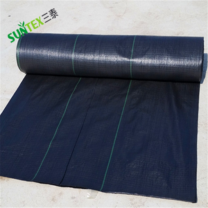 Prêt à expédier, couverture de sol 100 GSM <span class=keywords><strong>pour</strong></span> les parterres de fleurs, contrôle des mauvaises herbes, tissu tissé, couverture de sol, paillis, couverture de sol perforée - Product Image 1