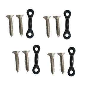 Clips para Cables Metálicos de 10 mm, Pernos de Ojo Negros con Tornillos para Aplicaciones en Cubiertas de Barcos al Aire Libre - Product Image 5