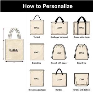 Eco-friendly Cotton <b>Canvas</b> <b>Tote</b> Bags With Rope Handles Custom Printed Sublimation Blanks Fashion Style for Wholesale - Product Image 5