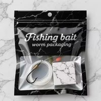 Haute qualité refermable pêche Doypack 3 joint latéral pochette à fermeture éclair fenêtre transparente Mylar sac pour poisson appât poudre