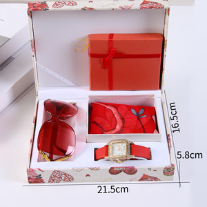 Wedding Gift Set Women's Watch Scarf Sunglasses <b>Wallet</b> 4 Piece Practical <b>Small</b> Gift Box Exquisite Cross Border Gifts - Product Image 2