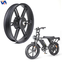 Nouvel accessoire pour vélo électrique Newimage OUXI V8 : Roue moteur 20 pouces 48V 500W, kit moteur moyeu arrière avec câble de commande côté droit - Prise noire