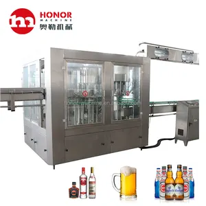 Automatic Glass Bottle Wine Processing Plant Equipment Whisky Vodka Beer Production Line Filling Making Bottling Machine