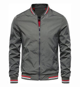 Chaqueta <span class=keywords><strong>de</strong></span> <span class=keywords><strong>hombre</strong></span> con cuello vuelto, estilo aviador con cremallera, para otoño, top deportivo, uniforme <span class=keywords><strong>de</strong></span> béisbol - Product Image 6