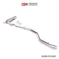 CGW actif son échappement SUS 304 ou titane échappement avec soupapes silencieux pour BMW 740i F02 B58 3.0T Catback System