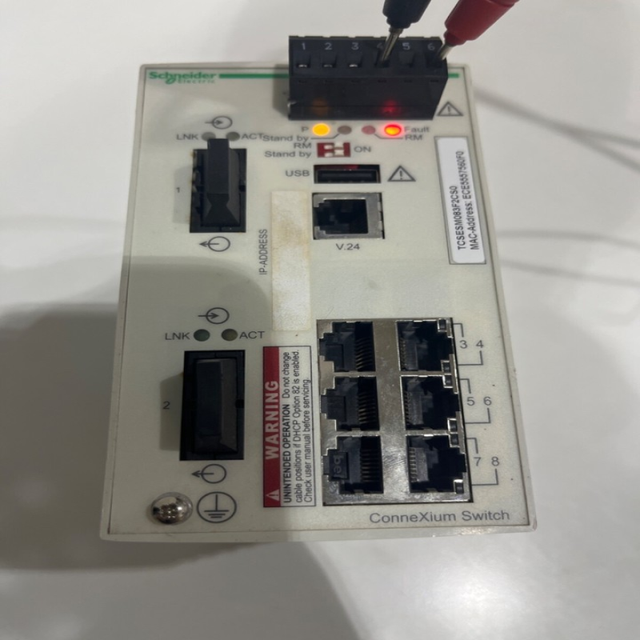 TCSESM083F2CS0 Industrial Managed Switch 8 RJ45 2 Singlemode Fiber for SCADA System