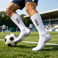 Chaussettes de football personnalisées avec grip, respirantes, rembourrées, antidérapantes, chaussettes de football pour hommes, chaussettes antidérapantes pour l'entraînement au football