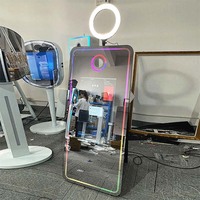 Nouveau Miroir Photo Magique Rétro 2026 pour Mariages et Événements – Cabine Photo Selfie Vidéo avec Accessoires Gratuits – Modèle 3