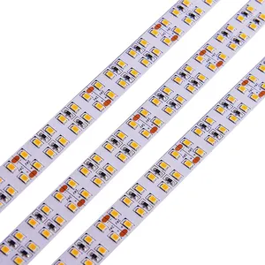 10m Ra80 IP20 lúmen alto 240LED linhas duplas DC24V branco quente 2700k smd2835 flex strip led