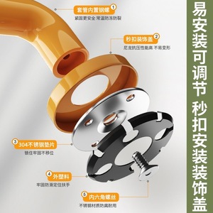 Barre d'appui Bai Shisheng 600 mm en plastique et acier inoxydable antidérapante pour la sécurité dans la salle de bain, soutien pour personnes âgées et handicapées - Product Image 3