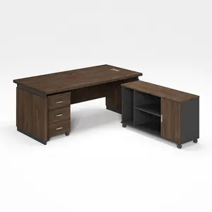 ठोस लकड़ी के लिए अखरोट तालिका शीर्ष काम डेस्क घर दराज के साथ एल आकार कंप्यूटर escritorio डेस्क आधुनिक कार्यालय की मेज