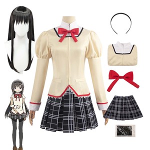 Animine Kaname Madoka Akemi <span class=keywords><strong>Homura</strong></span>คอสเพลย์เครื่องแต่งกายชุดนักเรียนวิกผมACFG-004 - Product Image 3