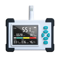Portable 7-in-1 ABS Surface Silicone Keyboard Air Detector Meter CO2 PM Formaldehyde TVOC AQI Gas Analyzer Air Pollution Tester