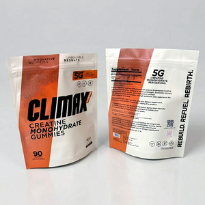 Sachet Doypack mat personnalisé OEM imprimé avec fermeture zip refermable <span class=keywords><strong>pour</strong></span> gommes de créatine, suppléments nutritionnels sportifs et compléments alimentaires - Product Image 2