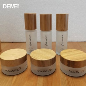 環境にやさしい竹ボトル15g 30g 50mlラウンド化粧品包装セットドロッパーシール100mlクリーム容量スプレー/ポンプキャップモデル50g - Product Image 4