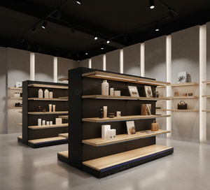 金属超市货架 重型耐用 可调节 环保 粉末涂层 防腐蚀 易于安装的货架 - Product Image 1