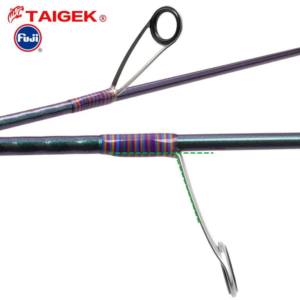 TAIGEK 1.53m 1.68m 1.8m Ultralight Trout Rods FUJI guide solid carbon crappie ultra light spinning FUJI fishing rods