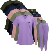 Tenues médicales pour femmes haute performance en tissu tissé respirant, doux et anti-humidité – Ensembles d'uniformes d'infirmière pour hôpital