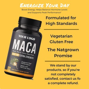 Özel Marka Enerji Verici Organik Siyah Kırmızı Sarı Perulu Maca Kökü Kapsülleri Erkeklerde ve Kadınlarda Canlılığı Artırır - Product Image 5