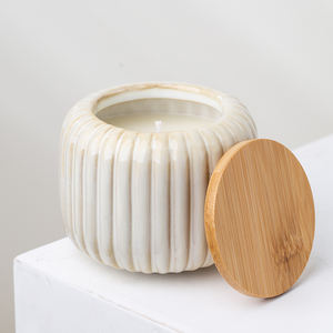 YUANWANG vaso personalizzato unico moderno vasi per candele all'ingrosso con coperchio portacandele lanterne e barattoli di candele - Product Image 6