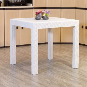 Mesa de Centro Cuadrada de Ratán Natural Tejida a Mano con Estante, Diseño Simple y Elegante para Sala de Estar, Oficina en Casa, Decoración del Centro de la Sala - Product Image 5