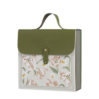Boîte cadeau portable style Ins, imprimé tulipes, pour mariage, grande boîte d'emballage pour cadeaux d'anniversaire, logo personnalisé