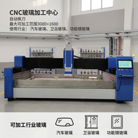 Centre de traitement du verre CNC HMI 3/5 axes, machine de fraisage, gravure, perçage et polissage des bords avec PLC et moteur 220V, garantie 1 an