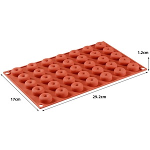 <b>Silicone</b> Donut And Chocolate Mold 35 Cavity <b>Baking</b> Pan For Candy Pudding Cake Dessert Decorative Mold Oven Safe Dishwasher Safe - Product Image 2