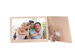 Digital Photo Frame 1280x800 HD Screen,Digital Picture Frame With <b>Calendar</b> Clock MP3 Photo Video Player With Remote Control Gold - Product Image 3