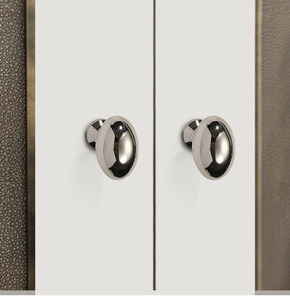 French Luxury Zinc Alloy Cabinet Wardrobe Dresser Handles Titanium <b>Silver</b> Finish Modern Easy Installation Bedroom Kitchen - Product Image 2