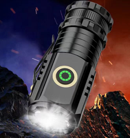 Senter LED Taktis Tahan Air IP65 dari Paduan Aluminium 1000 Lumens 1000M+ Spot Beam Isi Ulang Mini Fokus Dapat Disesuaikan Tipe C