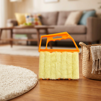 Brosse de nettoyage manuelle en microfibre écologique à 7 lames pour le nettoyage des fenêtres et des stores domestiques – En stock