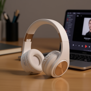 Auriculares inalámbricos Bluetooth S N con cancelación de ruido blanco para computadora portátil, música y sonido estéreo. - Product Image 2