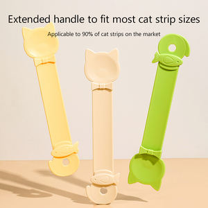 Tragbarer Kunststoff Cat Treat Dispenser Schiebe streifen und Quetsch löffel <span class=keywords><strong>Happy</strong></span> Liquid Snack Dispenser für die Katzen fütterung - Product Image 2