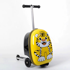 Hardshell <strong>Luggage</strong> Ride-on Trolley Suitcase Lightweight Carry-on <strong>Luggage</strong> <strong>Scooter</strong> with Wheels <strong>Kids</strong> Cute Ride-on Suitcase for T - Product Image 2