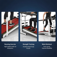 Caminadora Manual Plegable Ouzhan para Interiores, sin Motor, para Ejercicio en Casa u Oficina, con Pantalla