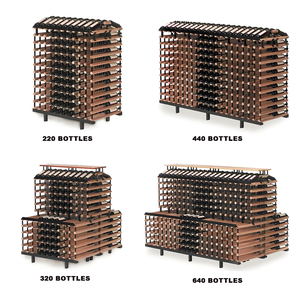 48 Chai tầng bằng gỗ Giá rượu với bánh xe Modular rượu vang Giá giữ rượu vang - Product Image 3