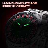 Nouvelle Montre Sportive Homme de Marque Supérieure en Acier Inoxydable à Quartz, Chiffres Arabes, Aiguilles Lumineuses, Cadran Roulette, Alliage, Tendance Affaires, 30 bars