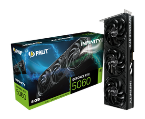 Tarjeta Gráfica para Juegos Palit GeForce RTX5060 3 8G GDDR7 28Gbps 128bit al Mejor Precio, Tarjeta Gráfica para Juegos Palit GeForce RTX5060 Infini - Product Image 1