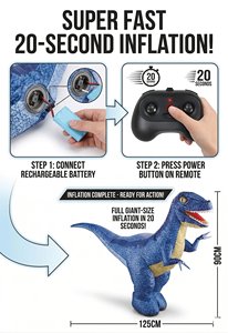 Dinosauri Giocattolo RC Intelligenti Gonfiabili Ricaricabili con Suoni e Movimento Realistici, Telecomandati, Vendita all'Ingrosso EPT - Product Image 6