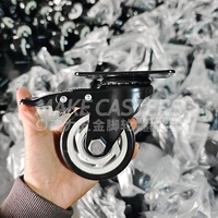 Roulettes à usage moyen en PP blanc noir roues pivotantes avec roulettes de frein 1.5 "2" 2.5 "3" 4 "5" pouces pour outil de chariot de chariot de déménageurs de meubles